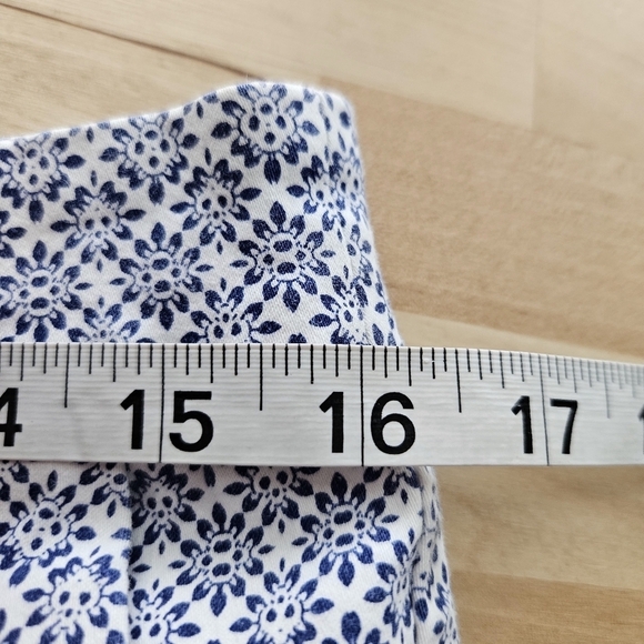 Donna Ricco NY Blue White Print Flat Front Lightweight Pants Size 10 - Picture 6 of 11